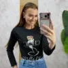 Milla Chic - Blusa Joana Teddy - Preta