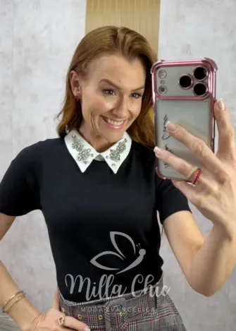 Milla Chic - Blusa Livia em Tricot bordada - Branca (cópia)