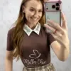 Milla Chic - Blusa Livia em Tricot bordada - Preta (cópia)