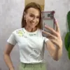 Milla Chic - Blusa Madalena em malha bordada - Preta (cópia)