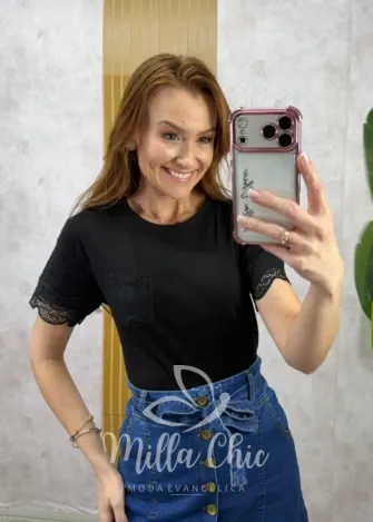 Milla Chic - Blusa Raquel - Preta