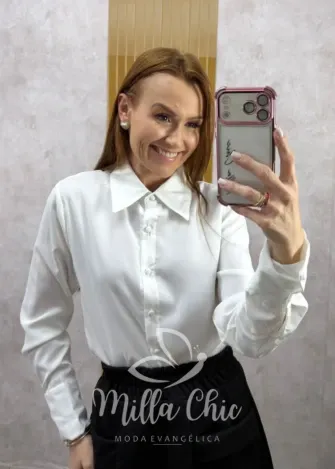 Milla Chic - Camisa Luiza - Branca