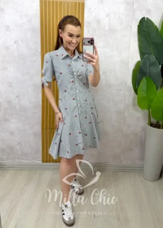 Milla Chic - Chemise Ruth em tricoline bordado