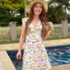 Milla Chic - Conjunto Maiô e Short Saia - Modelo Edite Branco