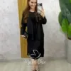 Milla Chic - Conjunto Zara vestido malha com camisa linho - Marrom (cópia)