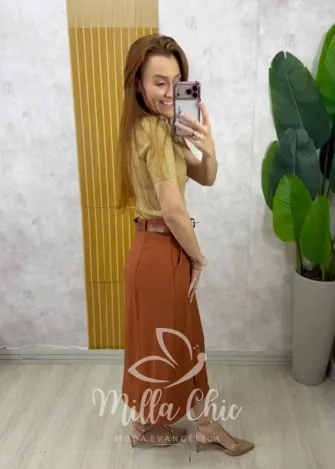 Milla Chic - Saia Andréia - Marrom