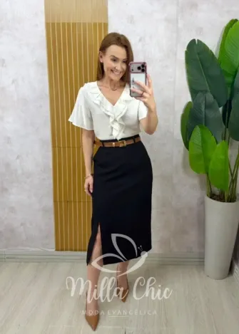 Milla Chic - Saia Andréia - Preta