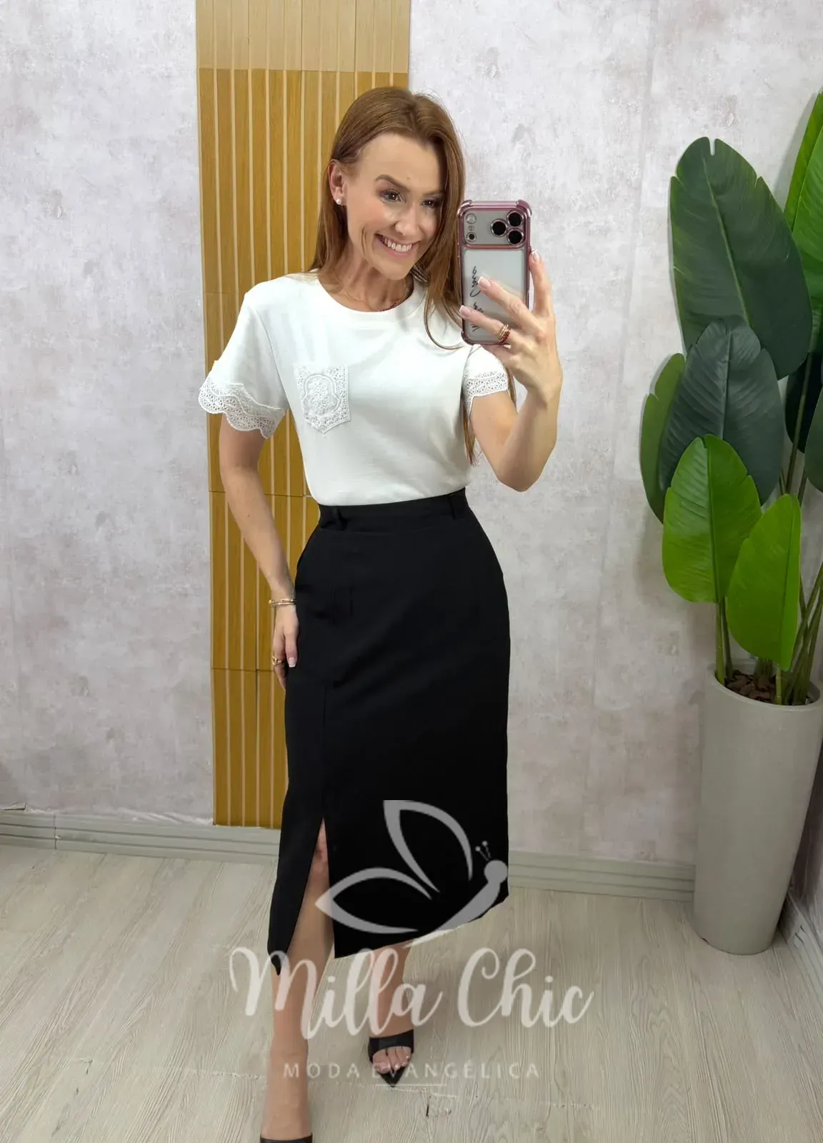 Milla Chic – Saia Andréia – Preta Milla Chic - Saia Andréia - Preta