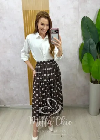 Milla Chic - Saia Antônia em tule - Poá (cópia)