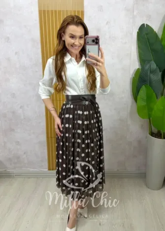 Milla Chic - Saia Antônia em tule - Poá (cópia)