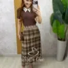 Milla Chic - Saia Antônia em tule - Poá Marrom (cópia)