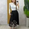 Milla Chic - Saia Brenda em renda - Preta