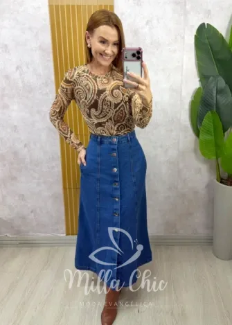 Milla Chic - Saia Jeans Carla
