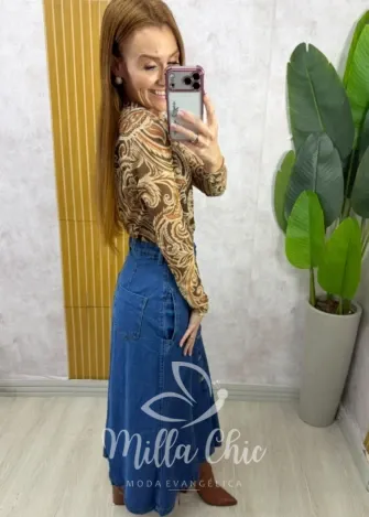 Milla Chic - Saia Jeans Carla
