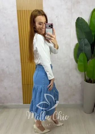 Milla Chic - Saia Jeans Lívia