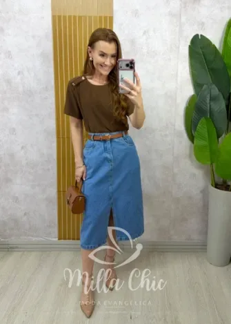Milla Chic – Saia Jeans Lívia (cópia) Milla Chic - Saia Jeans Lívia (cópia)