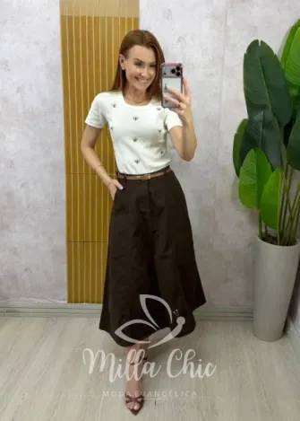 Milla Chic - Saia Jeans Regina - Azul (cópia)