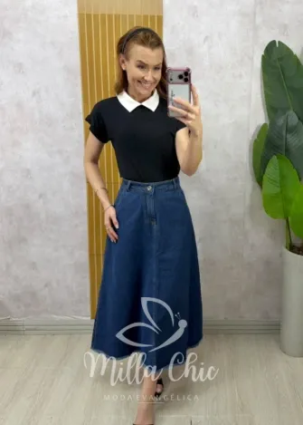 Milla Chic - Saia Jeans Sônia