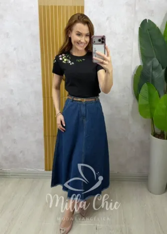 Milla Chic - Saia Jeans Sônia