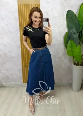 Milla Chic - Saia Jeans Sônia