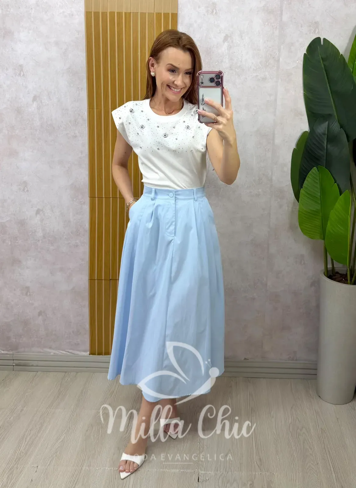 Milla Chic – Saia Marilda – Azul Baby Milla Chic - Saia Marilda - Azul Baby