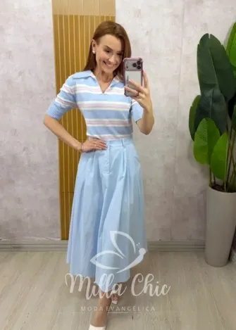 Milla Chic - Saia Marilda - Azul Baby