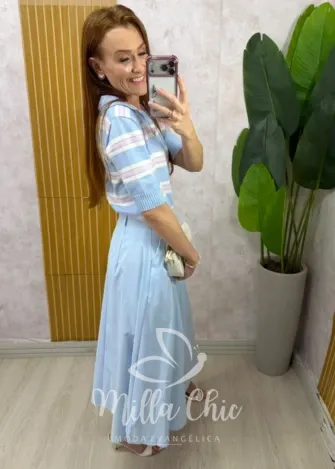 Milla Chic - Saia Marilda - Azul Baby