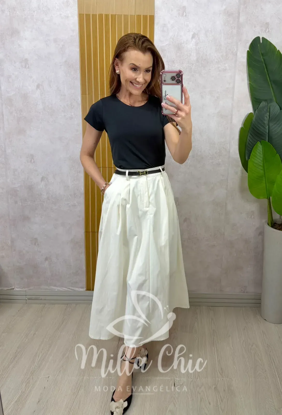 Milla Chic – Saia Marilda – Branca Milla Chic - Saia Marilda - Branca