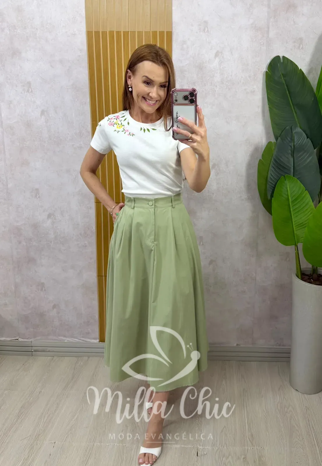 Milla Chic – Saia Marilda – Verde Milla Chic - Saia Marilda - Verde