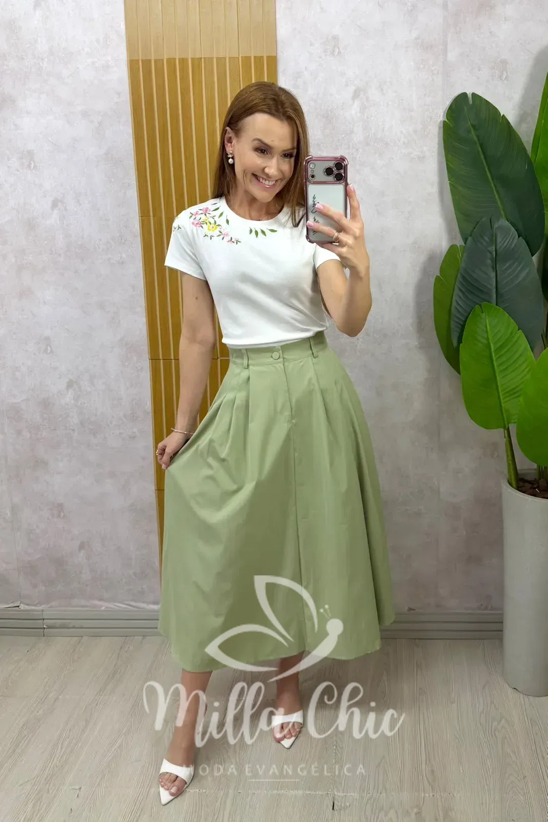 Milla Chic – Saia Marilda – Verde Milla Chic - Saia Marilda - Verde