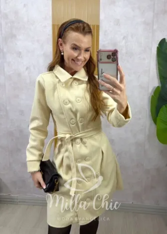 Milla Chic - Sobretudo Milão em lã batida - Off-White