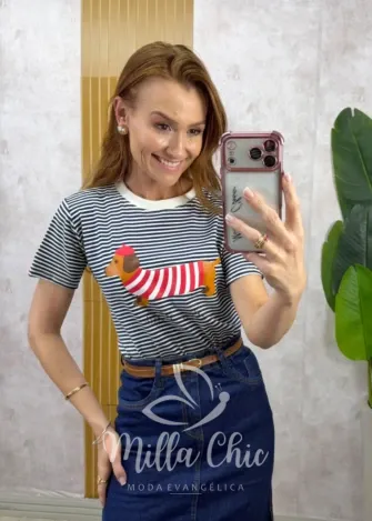 Milla Chic - Tshirt Paris - Azul
