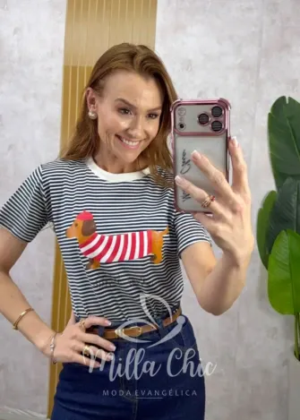 Milla Chic - Tshirt Paris - Azul