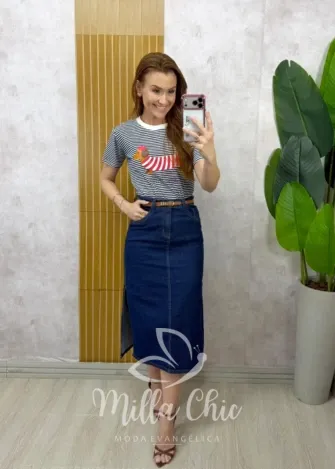 Milla Chic - Tshirt Paris - Azul