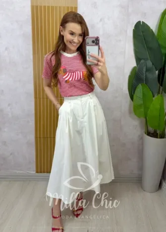 Milla Chic - Tshirt Paris - Vermelha