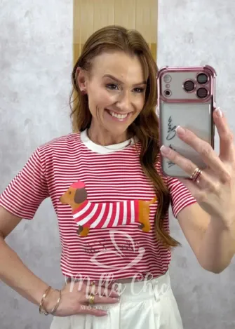 Milla Chic - Tshirt Paris - Vermelha