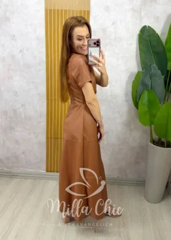 Milla Chic - Vestido Cassandra em P.U - Preto (cópia)