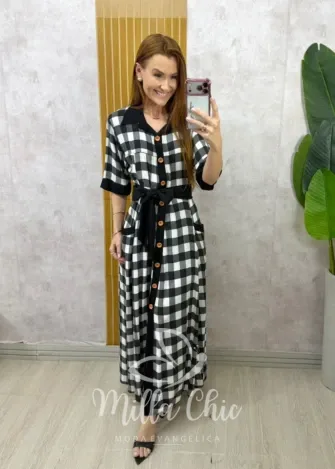 Milla Chic - Vestido Chemise Amélia - Preto