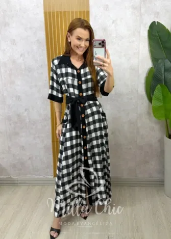 Milla Chic - Vestido Chemise Amélia - Preto