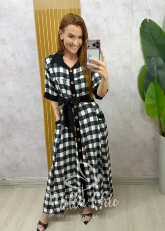 Milla Chic - Vestido Chemise Amélia - Preto