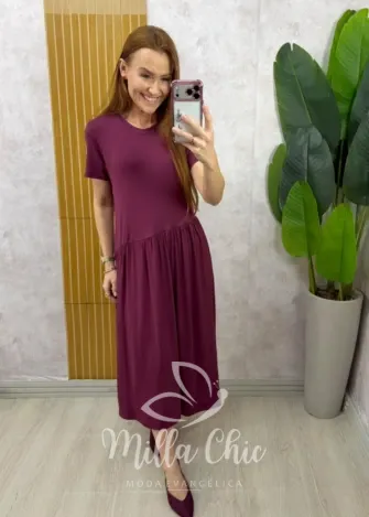 Milla Chic - Vestido Comfy Tereza - Cherry