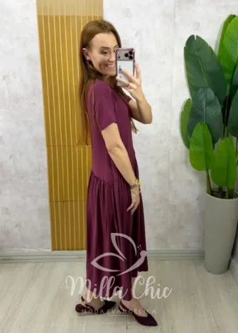 Milla Chic - Vestido Comfy Tereza - Cherry