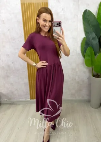 Milla Chic - Vestido Comfy Tereza - Cherry