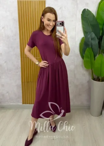 Milla Chic - Vestido Comfy Tereza - Cherry