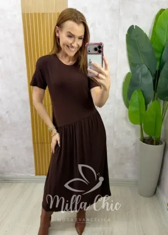 Milla Chic - Vestido Comfy Tereza - Preto (cópia)