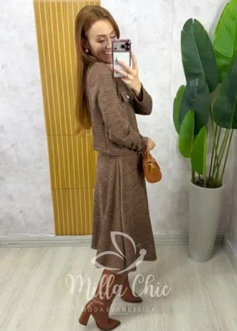 Milla Chic - Vestido Dalva - Marrom