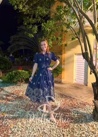 Milla Chic - Vestido Eugênia em Lesie bordado - Bege (cópia)