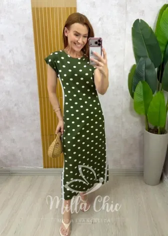 Milla Chic - Vestido Felipe em Moletinho póa - Azul (cópia)