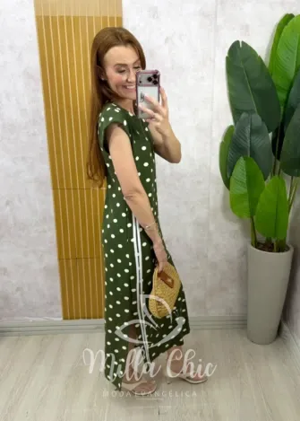 Milla Chic - Vestido Felipe em Moletinho póa - Azul (cópia)