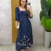 Milla Chic - Vestido Flor de Lis - Azul